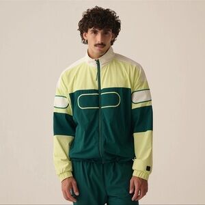 NWT MENS FILA JACKET TENNIS WARMUP TRACK GREEN MEDIUM COLLEGE FALL MATCHDAY